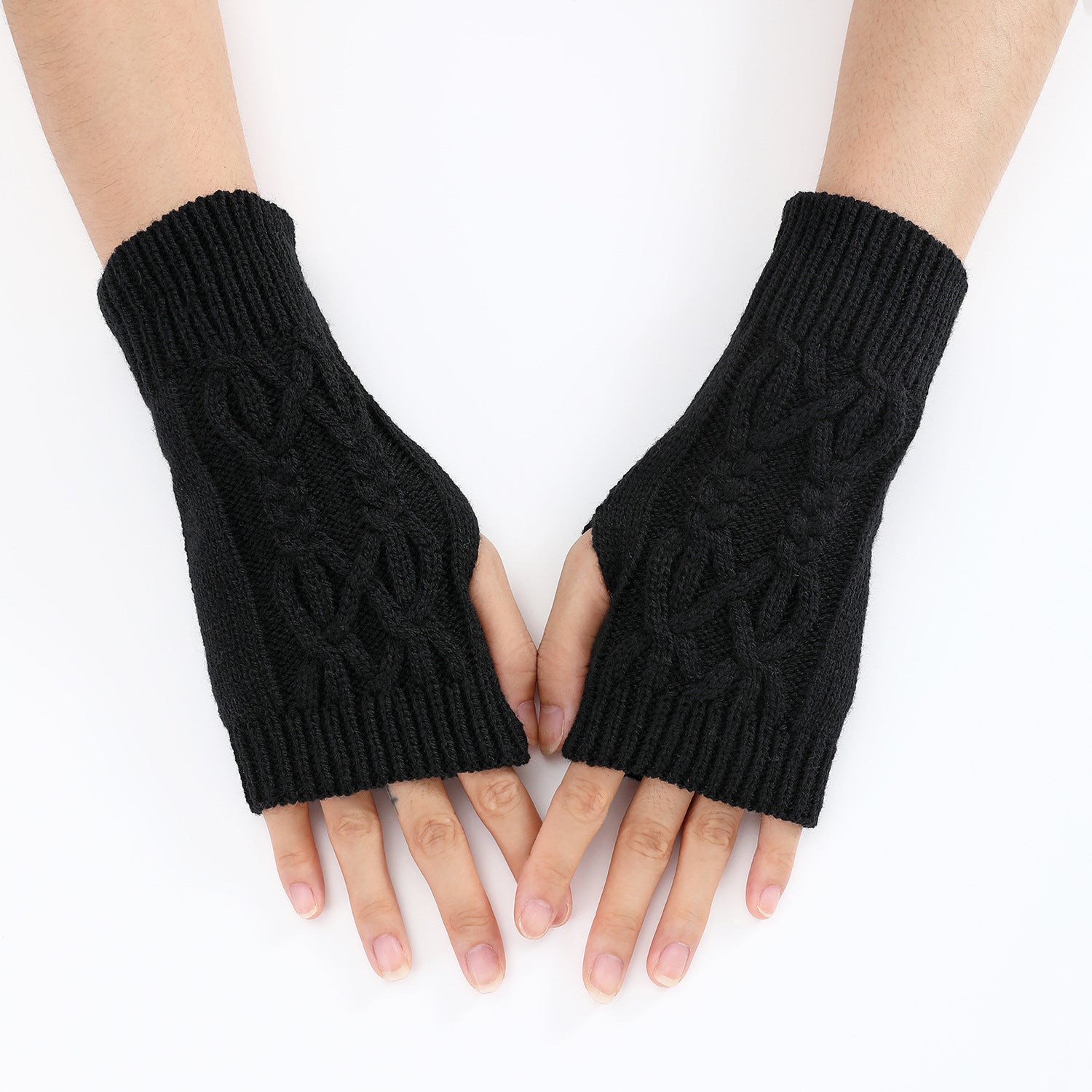 Open-Finger Knitted Gloves